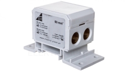 Blok rozdzielczy 2x4-50mm2/3x2,5-25mm2/4x2,5-16mm2 szary montaż płaski i na szynę TH DB1-S 48.14