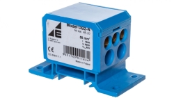 Blok rozdzielczy 2x4-50mm2/2x4-35mm2/3x2,5-25mm2 niebieski montaż płaski i na szyne TH DB2-N 48.20