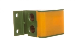 Blok rozdzielczy 2x4-50mm2/2x4-35mm2/3x2,5-25mm2 żółto-zielony montaz płaski i na szynę TH DB2-Z 48.26