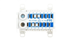 Blok rozdzielczy CU ECB 2-polowy 2x25mm2 , 2x (7x4mm2) niebieski KS741NN