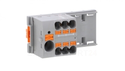 Blok rozdzielczy PTFIX 10/6X4-NS35 GY, szare złącze przemysłowe - 6 punktów przyłączeniowych o przekroju 4mm2