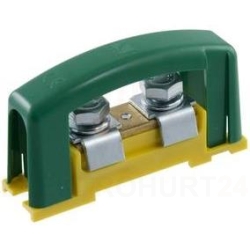 Zacisk ochronny 2x35mm2 żółto-zielony z pokrywą na szynę TH35 E.4121P