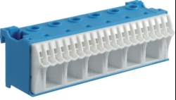 Blok samozacisków 63A QC niebieski 26 przyłączy 33x105x34mm KN26N
