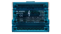 Blok rozdzielczy 1-biegunowy we: 1x16-70mm2 wy: 10x2,5-16mm2 niebieski AUX38074N