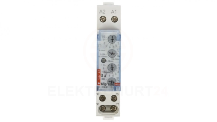 Przekaźnik czasowy 1P 8A 0,1sek-100h 12-230V AC/DC cykliczne załączanie i wyłączanie RC322 004742