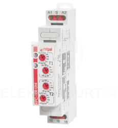 Przekaźnik czasowy 1P 1sek-10dni 12-240V AC/DC 50/60 Hz opóźnione załączanie i wyłączenie RPC-1ER-UNI 863185