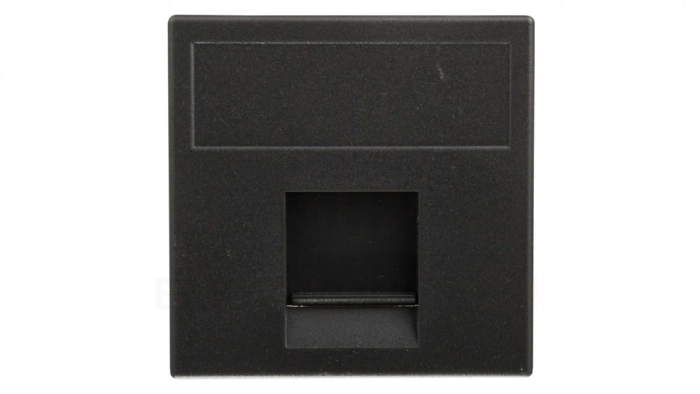 Simon Connect Płytka K45 gniazda teleinformatycznego pojedynczego RJ płaska z przesłoną szary grafit K76/14