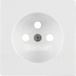 Płytka czołowa do gniazda z uziemieniem Q.1/Q.3 biały aksamit 3965766079