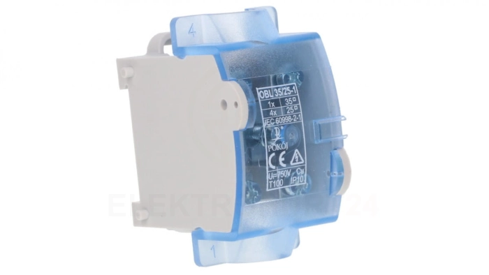 Odgałęźnik instalacyjny 1P 1x35mm2/4x25mm2 niebieski OBL 35/25-1 R35RW-01040000303 /10szt./