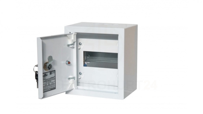 Rozdzielnia metalowa modułowa natynkowa 1x6 modułów zamek RAL 9003A-RZ0