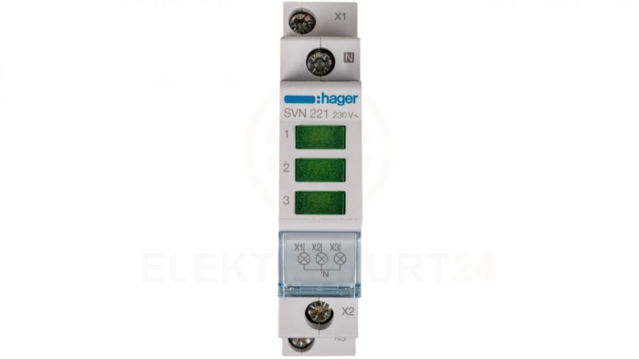 Lampka modułowa 3-fazowa zielona 230-400V AC SVN221