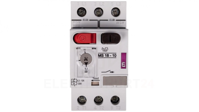 Wyłącznik silnikowy 3P 4kW 6,3-10A MS18 004600349