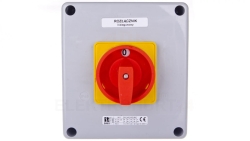 Łącznik krzywkowy 0-1 63A 3P w obudowie żółto-czerwony SK63-2.8211OB16ZC