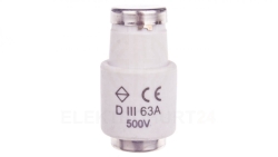 Wkładka bezpiecznikowa BiWts 63A DIII gF 500V LE33F63
