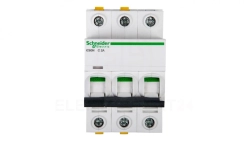 Wyłącznik nadprądowy 3P C 2A 6kA AC iC60N-C2-3 Acti9 A9F04302