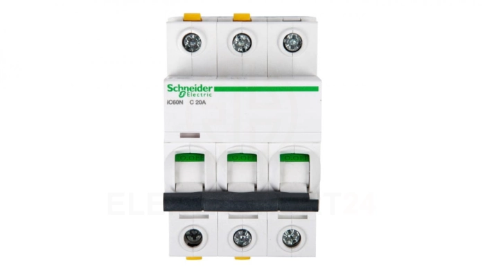Wyłącznik nadprądowy 3P C 20A 6kA AC iC60N-C20-3 A9F04320