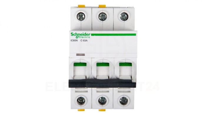 Wyłącznik nadprądowy 3P C 63A 6kA AC iC60N-C63-3 A9F04363