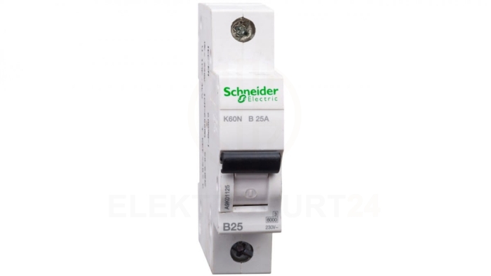 Wyłącznik nadprądowy 1P B 25A 6kA AC K60N A9K01125