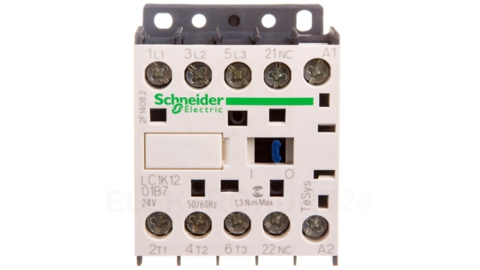 Stycznik mocy 12A 3P 24V AC 0Z 1R LC1K1201B7