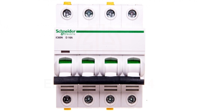 Wyłącznik nadprądowy 4P D 16A 6kA AC iC60N-D16-4 A9F05416