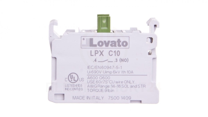 Styk pomocniczy 1Z montaż od góry LPXC10