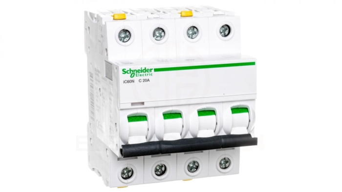 Wyłącznik nadprądowy 4P C 20A 6kA AC iC60N-C20-4 A9F04420