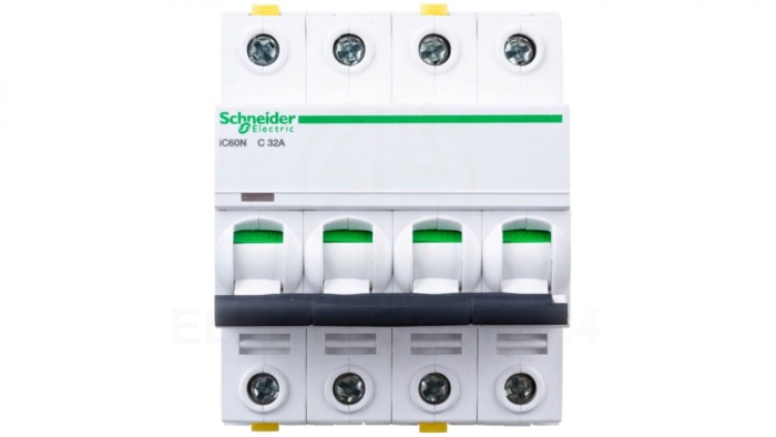 Wyłącznik nadprądowy 4P C 32A 6kA AC iC60N-C32-4 A9F04432