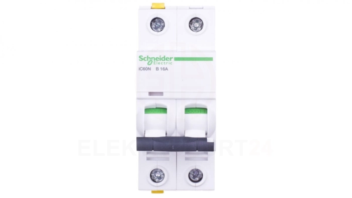 Wyłącznik nadprądowy 2P B 16A 6kA AC iC60N-B16-2 A9F03216