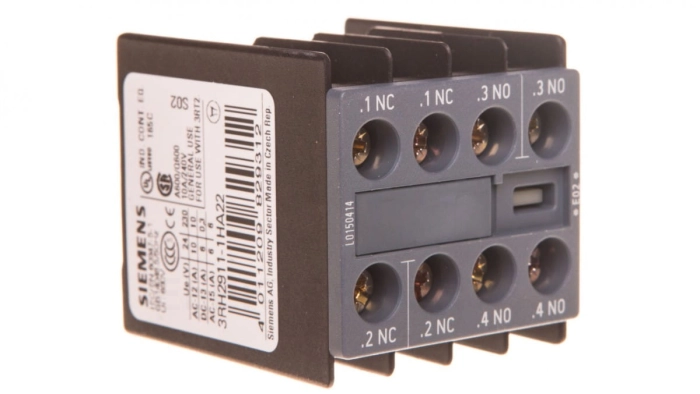 Blok styków pomocniczych 2Z 2R montaż czołowy do 3RT2.1/ 3RT2.2/ 3RH21S00-S0 3RH2911-1HA22