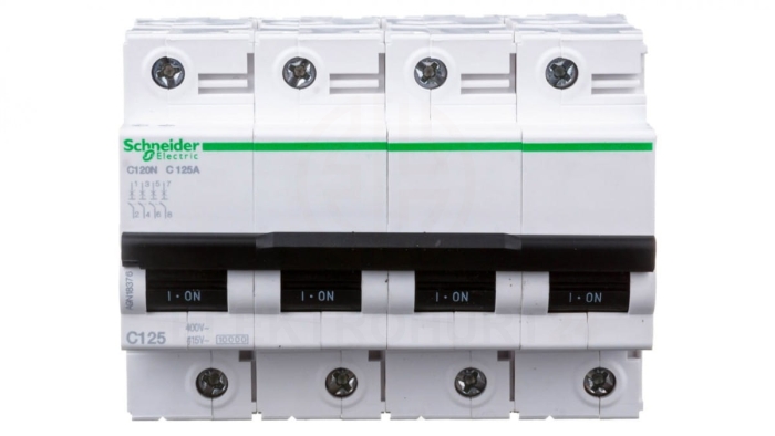 Wyłącznik nadprądowy 4P C 125A 10kA AC C120N A9N18376