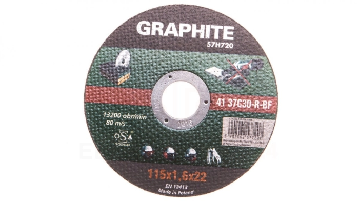 Tarcza tnąca do kamienia 115 x 1.6 x 22.2 mm 41 37C30-R-BF 57H720