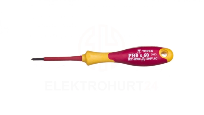 Wkrętak krzyżowy PH0 3 x 60 mm 1000V 39D475