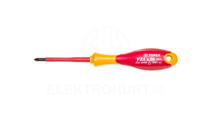 Wkrętak krzyżowy PZ1 4.5 x 80 mm 1000V 39D479