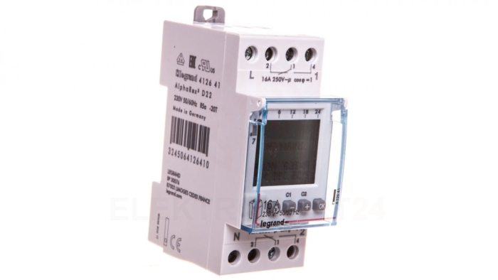 Programator cyfrowy tygodniowy 2-kanałowy 2-modułowy 412641