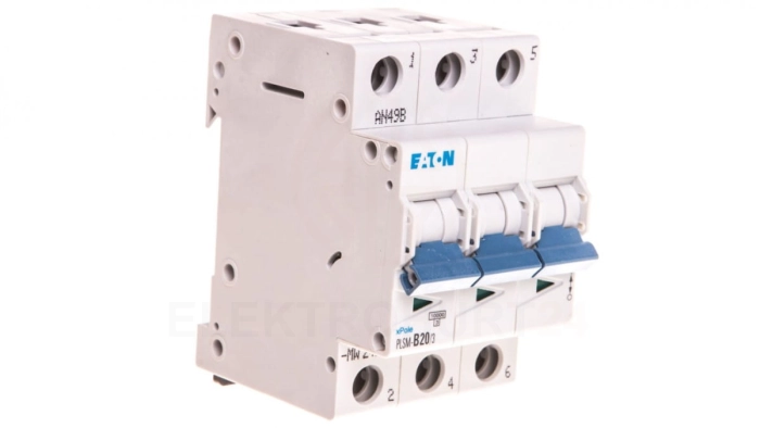Wyłącznik nadprądowy 3P B 20A 10kA AC PLSM-B20/3-MW 242449
