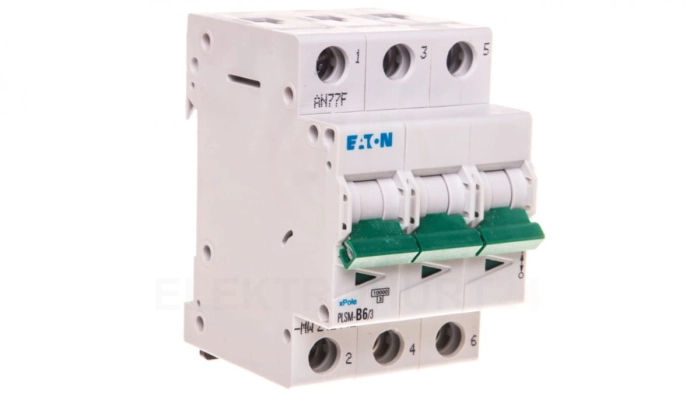 Wyłącznik nadprądowy 3P B 6A 10kA AC PLSM-B6/3-MW 242442
