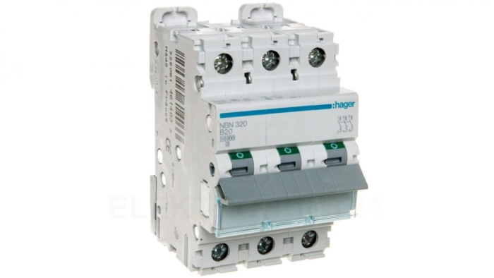 Wyłącznik nadprądowy 3P B 20A 10kA AC NBN320