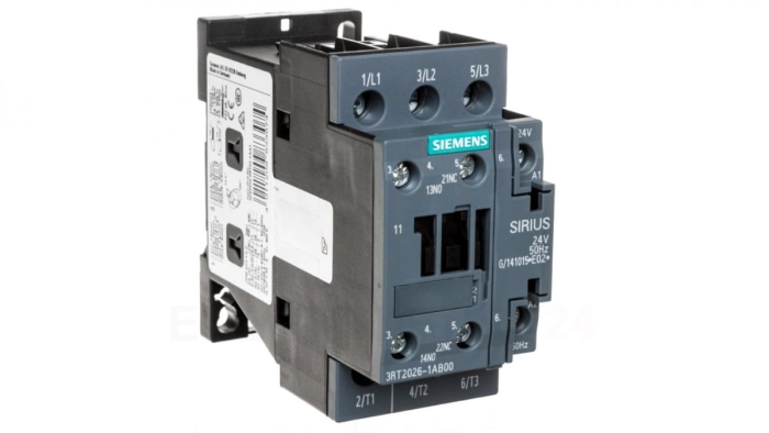 Stycznik mocy 25A 3P 24V AC 1Z 1R S0 3RT2026-1AB00