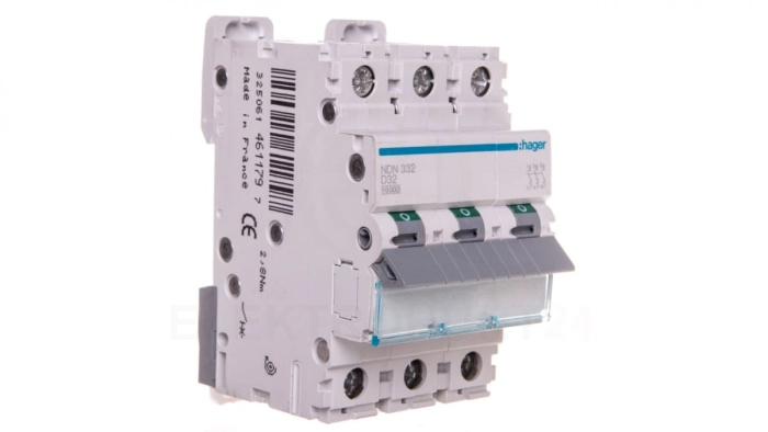 Wyłącznik nadprądowy 3P D 32A 10kA AC NDN332