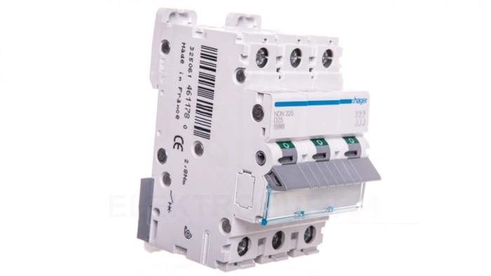 Wyłącznik nadprądowy 3P D 25A 10kA AC NDN325