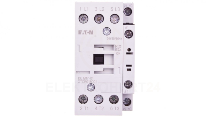 Stycznik mocy 17A 3P 24V AC 0Z 1R DILM17-01(24V50/60HZ) 277040