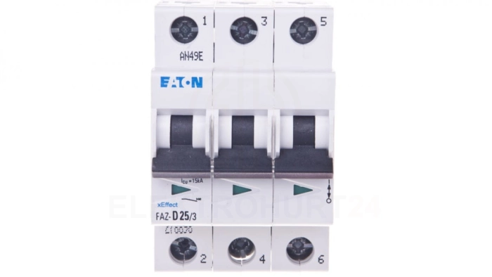 Wyłącznik nadprądowy 3P D 25A 15kA AC FAZ D25/3 278898