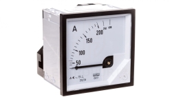 Amperomierz analogowy tablicowy 200/400A do przekładnika 200/5A 72x72mm IP50 C3 K=90 st. EA17N F41800000000
