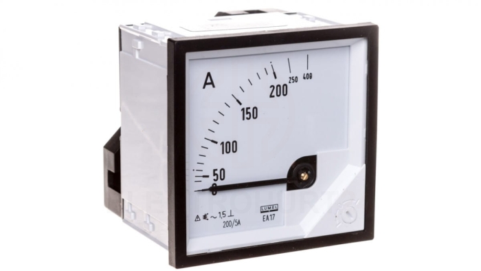 Amperomierz analogowy tablicowy 200/400A do przekładnika 200/5A 72x72mm IP50 C3 K=90 st. EA17N F41800000000