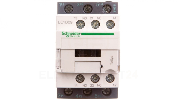 TeSys Deca Stycznik mocy 9A 3P 400V AC 1Z 1R LC1D09V7