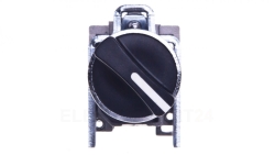 Przełącznik 2 położeniowy pokrętło 22mm czarny 1Z z samopowrotem XB4BD41