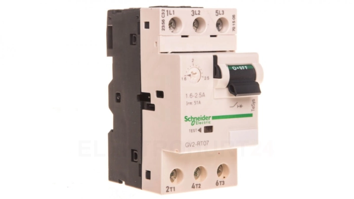 TeSys Deca Wyłącznik silnikowy 3P 75KW 1,6-2,5A GV2RT07