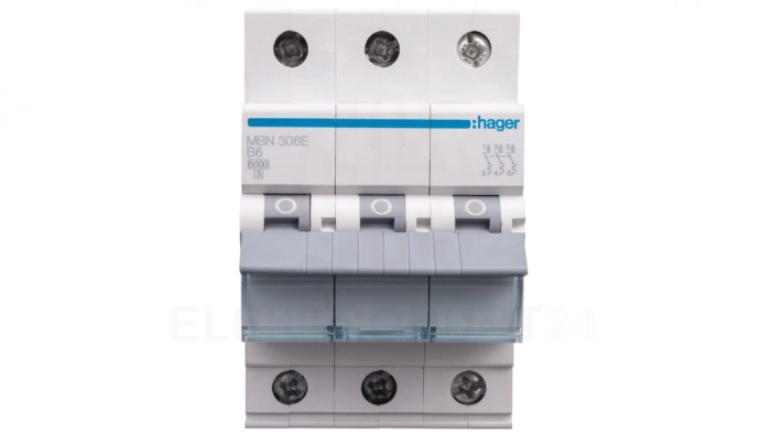 Wyłącznik nadprądowy 3P B 6A 6kA AC MBN306E