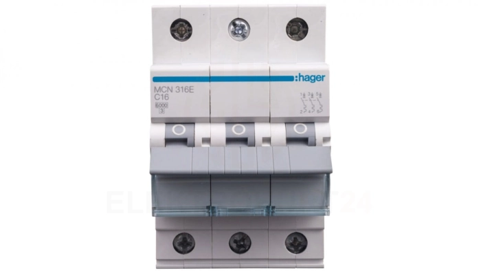 Wyłącznik nadprądowy 3P C 16A 6kA AC MCN316E