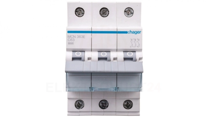 Wyłącznik nadprądowy 3P C 63A 6kA AC MCN363E